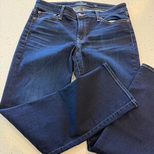 Lucky Brand Sweet Straight Denim Jeans Womens 12/ 31 Dark Blue Regular Stretch